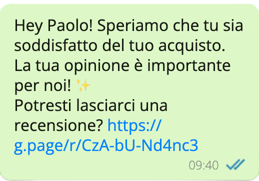 Recensione e feedback